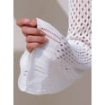 thumbnail image 5 of DARING DIVA Crochet Cropped Cardigan Long Sleeve Tie Front Bolero Shrug XS White, 5 of 6