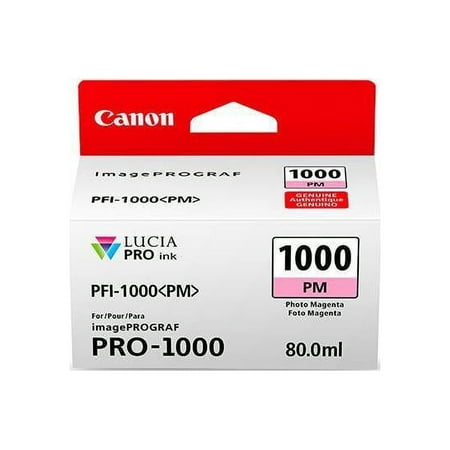 UPC: 0013803262223 | Canon PFI-1000 PM LUCIA PRO Photo Magenta Ink Tank (80ml)