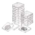 thumbnail image 1 of Uxcell 20 Pcs 30mm Soportes para Monedas de Dólar de Plata Cubiertas de Plástico Acrílico Clear Suministros para Colección de Monedas, 1 of 6