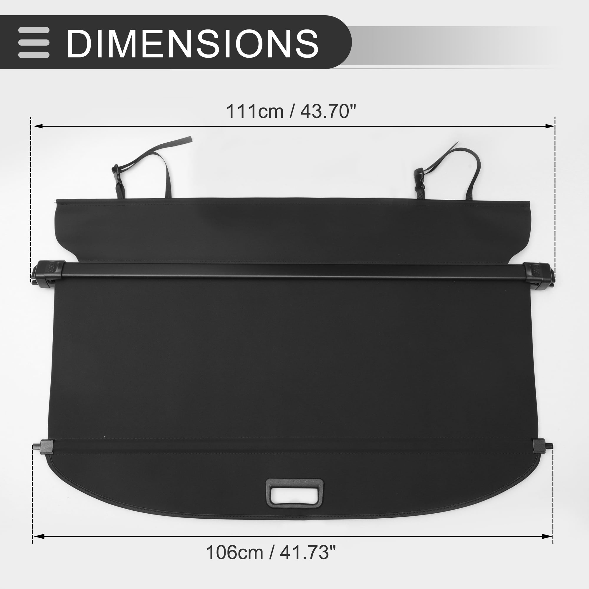 Unique Bargains Retractable Cargo Cover for Honda Rear Trunk Parcel Shield Shade Black