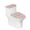 Strawberry Garden Print, variant on HELLHERO Toilet Cover & Elastic Bottom Toilet Lid Cover for Toilet, Polyester, Elastic Installation, Shamrock Field