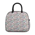 thumbnail image 2 of Insulated Lunch Bag for Women, Floral Print Oxford Fabric Lunch Box, Leakproof Thermal Cooler Tote for Work, School & Picnic, Leopard Animal Print, 2 of 5