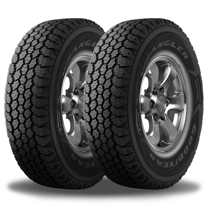 Pair of 2 Goodyear Wrangler All Terrain Adventure With Kevlar 255/65R17  110T Truck Tires 