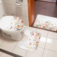 thumbnail image 5 of Watercolor Flower Bathroom Rugs Set Butterfly Non Slip Absorbent Soft Bath Mats 3 Piece Set with Bathroom Rug, U-Shaped Floor Mat, Toilet Seat Cover Small Size, 5 of 9
