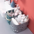 thumbnail image 6 of Heart-shaped Hollow Out Organizer Storage Baskets with Handles Multi-functional for Bathroom And Kitchen Shampoo, Body Wash, Shower Essentials, Makeup, Toys, Fruit, 6 of 11