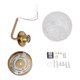 thumbnail image 2 of Lámpara de pared de cabecera efecto ondulado innovador de luz de pared de hierro de vidrio de 110-220 V para hotel ANGGREK Otros, 2 of 8