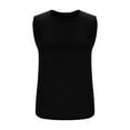 thumbnail image 6 of LADIGASU Women's Solid Color Blouses Round Neck Camisoles Pullover able Tank Top, 6 of 7