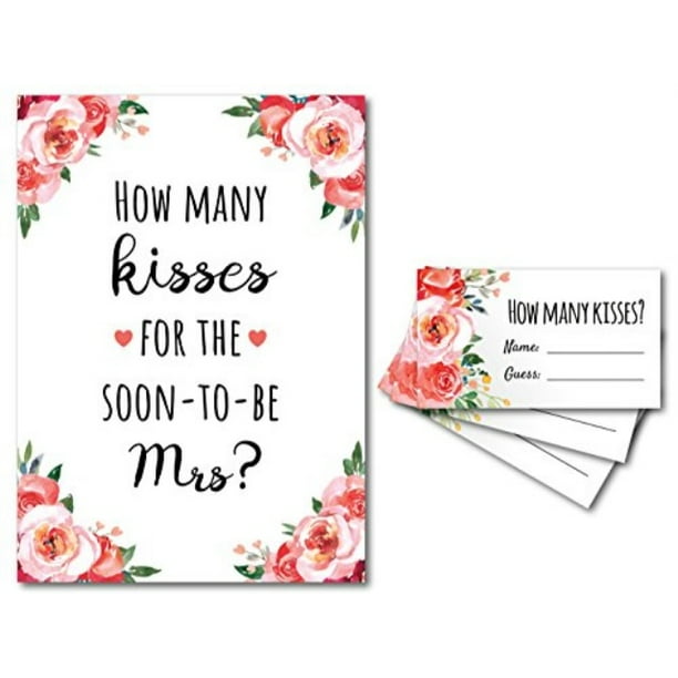How Many Kisses for The Soon to be Mrs Bridal Shower Game ...