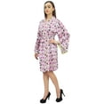 thumbnail image 1 of Bimba Women Floral Printed Bridesmaid Long Sleeve Kimono Robe Coverup Wrap - 8, 1 of 4