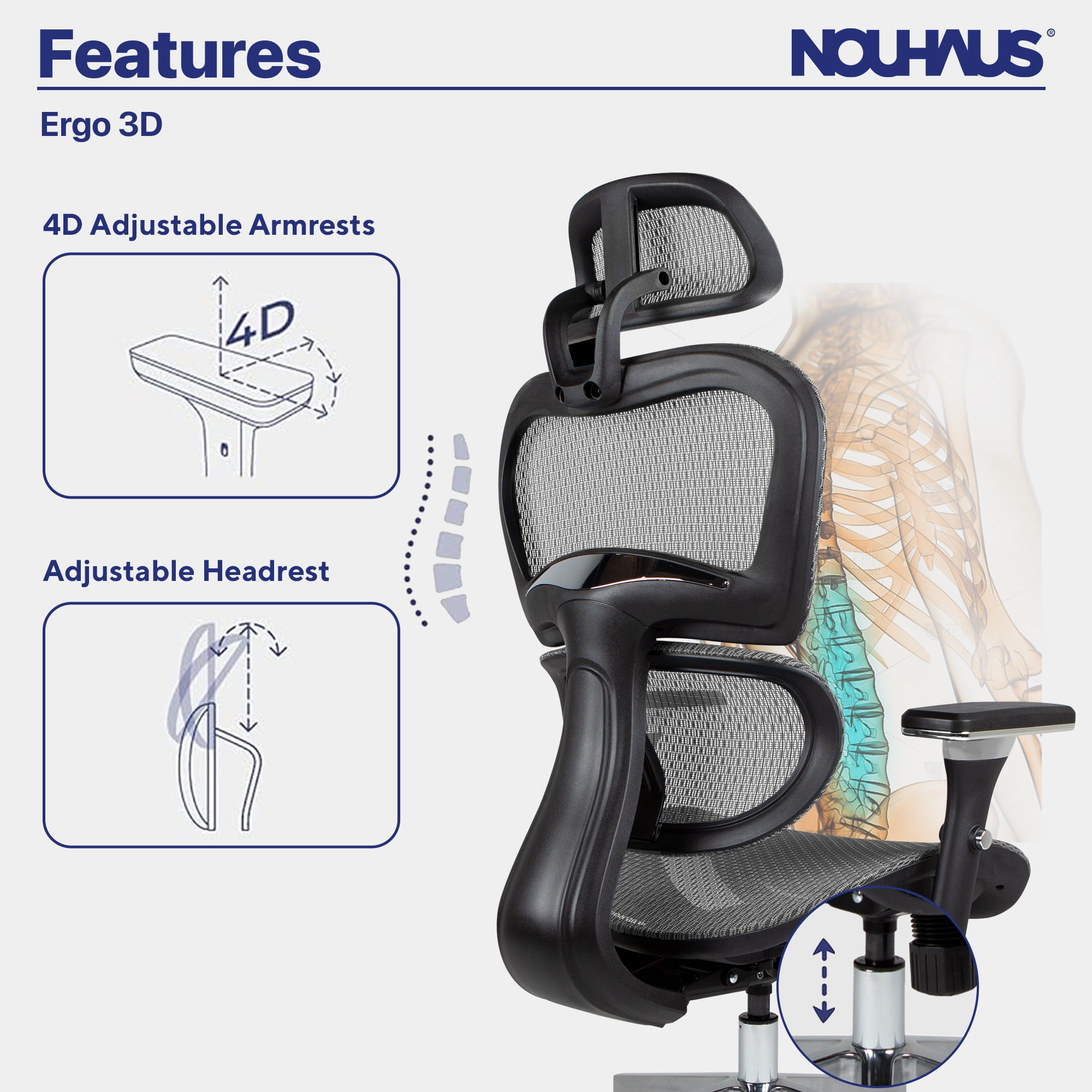 Ergo3d ergonomic office chair discount