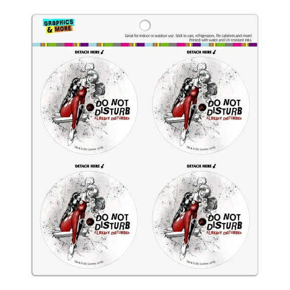 Harley Quinn Already Disturbed Refrigerator Fridge Locker Vinyl Circle Magnet Set