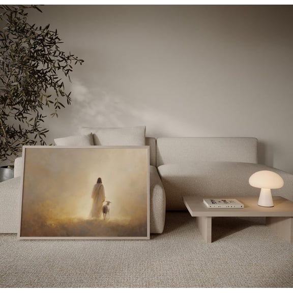 Christian Wall Art Jesus Leaves the 99 Faith Decor for Home Decor 3, Unframed Paper Poster 8x10in