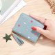 thumbnail image 3 of Pu Leather Wallet With Star Pendant Embroidery Card Slots Women Purse, 3 of 4