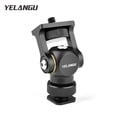 thumbnail image 3 of YELANGU Video Monitor Mount Mini LED Light Bracket Holder Ballhead Aluminum Alloy with Cold Shoe, 3 of 8