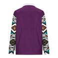 thumbnail image 4 of Sudadera sin capucha para hombre, informal, a la moda, con cuello alto, estampado, cremallera, jersey de manga larga, blusa de poliéster para hombre, 4 of 4