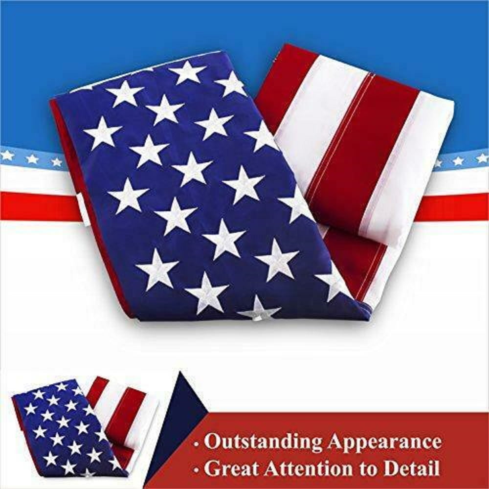 4'x6' ft, American Flag US USA | EMBROIDERED Stars, Sewn Stripes, Brass Grommets.