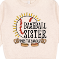 thumbnail image 3 of Inktastic Baseball Sister Pass the Snacks Toddler Sweatshirt, 3 of 4