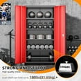 thumbnail image 5 of SOLAURA 72 inches Tall Metal Garage Storage Cabinets, Lockable Steel Storage Cabinet with Doors and Adjustable Shelves for Office, Home, Shops, Garage, Assembly Required, Black Red, 5 of 6