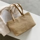 thumbnail image 2 of Bolsa grandes tejidos de paja de playa para mujer de mano de compras de hombro de Color puro Sywqhk Para Estrenar, 2 of 9