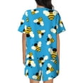 thumbnail image 6 of Sigee Flying Bees for Sleepwear Casual Pjs with Pockets Women's Pajamas Sets Shorts 2 Piece Short Sleeve Lounge Sets X-Large, 6 of 9