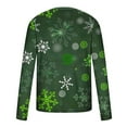 thumbnail image 4 of Honeeladyy Men's Christmas Blouse Tops 3D Funny Snowman Printed Round Neck Long Sleeve Pullover Ugly Christmas Santa Sweaters #Wf-Army Green-M, 4 of 5