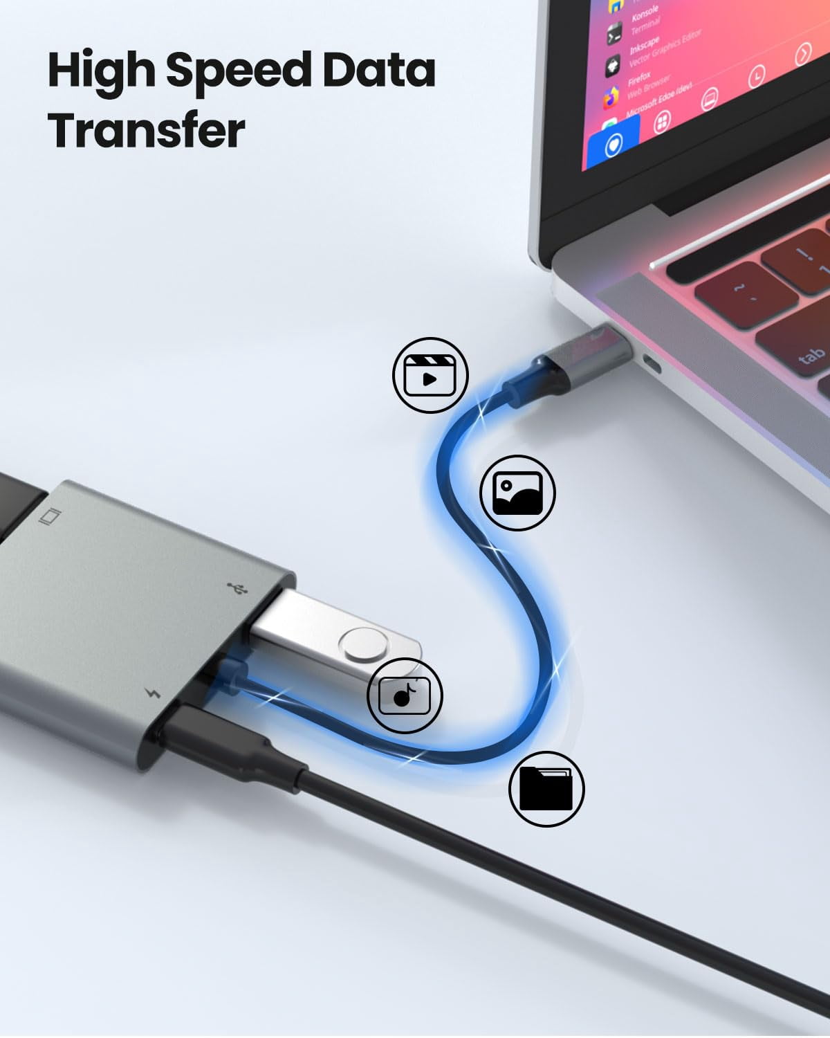 Docking Station Dual Monitor for Laptop, USB C to Dual HDMI Adapter 4k@30hz,Hub 4 in 1 Type C to 2 HDMI, USB 3.0 Port, USB C PD Charge,Dual Screen Display Docking Station for Windows,MacOS MacBook