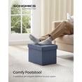 thumbnail image 2 of Otomana de almacenamiento SONGMICS MAZIE, pequeña, plegable, azul claro, 2 of 7