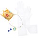 thumbnail image 4 of 1 juego de accesorios de disfraz de princesa para mujeres y niñas, pendientes de aro para el pelo de corona, broche para guantes, 4 of 5