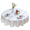 thumbnail image 1 of Waterproof vinyl tablecloths, round heavy duty tablecloths, wipeable tablecloths for kitchen and dining rooms, 1 of 5