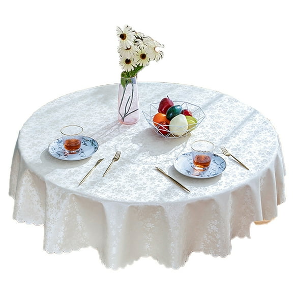 Nappes en Vinyle Imperméables, Nappes Rondes Robustes, Nappes Nettoyables pour la Cuisine et les Salles à Manger