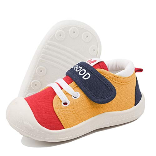 Baby First Walking Shoes 1 4 Years Kid Shoes Trainers Toddler Infant Boys Girls Soft Sole Non Slip Canvas Breathable Lightweight TPR Material Slip on Sneakers Outdoor Walmart