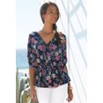 thumbnail image 3 of LASCANA Women's Allover Pattern Blouse Shirt Flower, 3 of 5