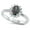Rainbow Simulated Topaz, variant on Rainbow Oval Cluster Solitaire Ring Serling Silver Size 9