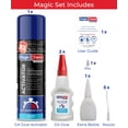 thumbnail image 2 of Pegamento de cianoacrilato Magic Chems CA Glue con activador, 100 ml, 2 of 9