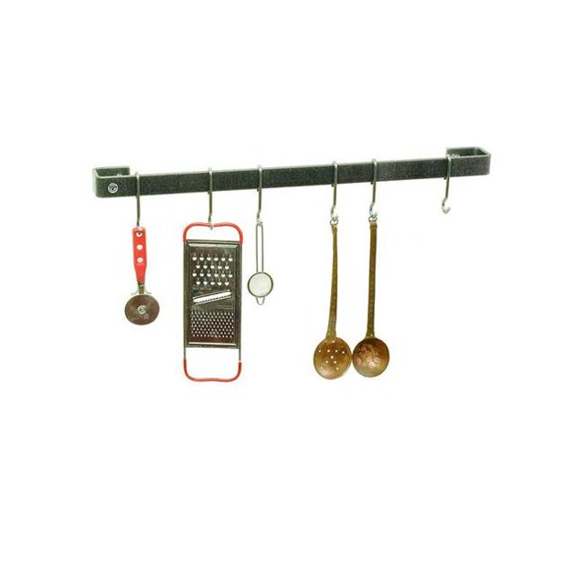 Enclume Produits Design WR5 HS 48 in. Wall Rack Ustensile Bar 12 Crochets&44; en Acier Martelé