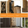 thumbnail image 4 of Craftian 68" Tall Farmhouse Storage Cabinet for Bathroom, Living Room, Kitchen, Brown, 4 of 8
