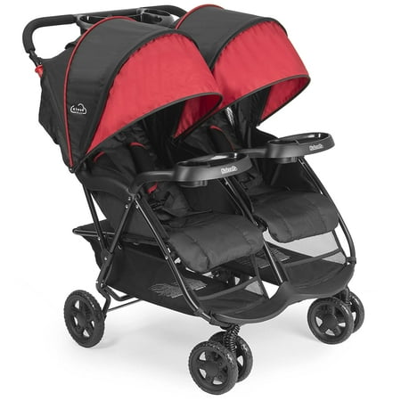 Kolcraft Cloud Plus Lightweight Double Stroller - 5-Point Safety System,