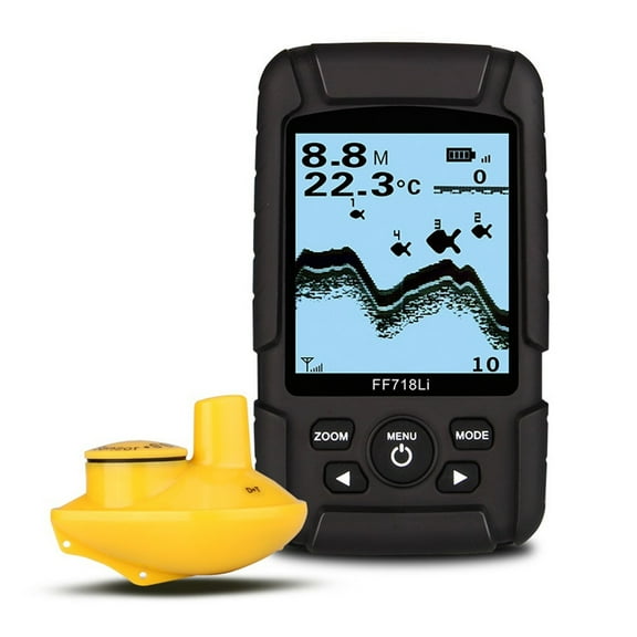 Sonar Transducer 2-in-1 Wired & Wireless Sensor Portable Waterproof Fish Finder 328ft /100m Depth ,Fishing Observation Device