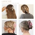thumbnail image 2 of Claw Clip Hair Clip 8 Pack 4.3 Inch Big Hair Clips for Women Girls Large Hair Jaw Clips Hair Styling Accessories(Beige,Pink,Blue,Green), 2 of 7