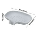 thumbnail image 3 of Nkmbld Soap Dish Holder, Deflector Soap Box Household Bathroom Sink Non-slip Drainage Soap Tray for Kitchen, Bathroom, Laundry, Gray, 3 of 7
