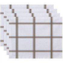 Simply Daisy 18" x 14" Windowpane Plaid Geometric Print Placemat