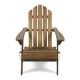 thumbnail image 4 of GDF Studio Cara Outdoor Acacia Wood Foldable Adirondack Chairs, Set of 2, Dark Brown, 4 of 8
