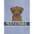thumbnail image 1 of Carolines Treasures BB1420GF Chocolate Labrador Welcome Flag Garden Size, 1 of 3