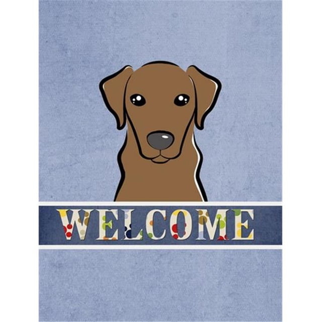 Carolines Treasures BB1420GF Chocolate Labrador Welcome Flag Garden Size