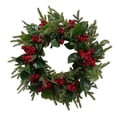thumbnail image 4 of Corona de Navidad Corona de Invierno Corona de Puerta Delantera con Bayas Rojas Corona Floral Artificial para Ventana navideña Navidad al Aire Libre BLESIY Corona colgante, 4 of 8