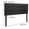 thumbnail image 5 of Emma + Oliver Button Tufted Upholstered Full Size Headboard in Black Vinyl, 5 of 9