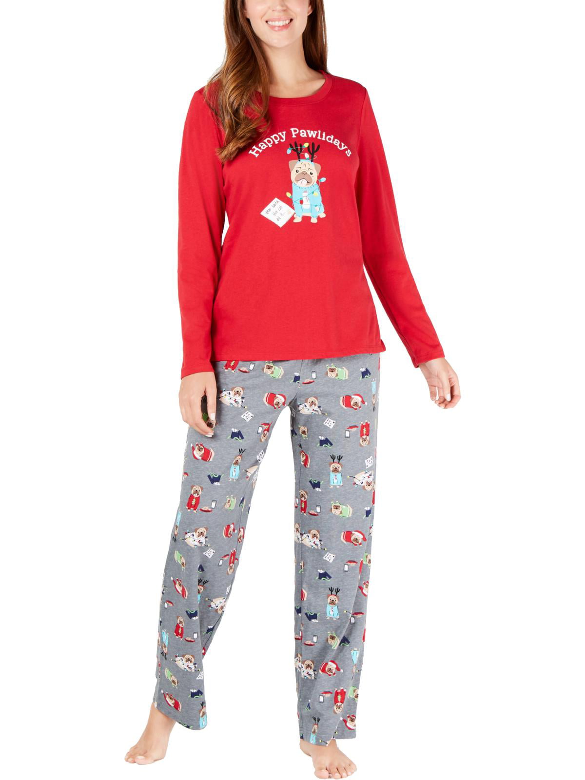 Family PJs - Family PJs Womens Christmas Holiday Pajama Set - Walmart ...