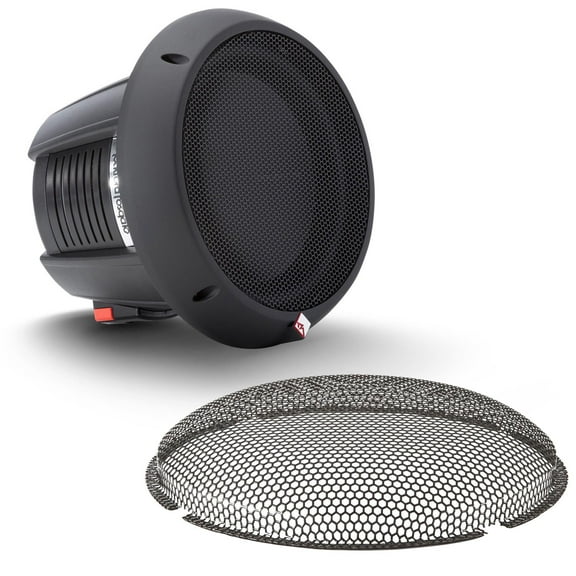Rockford Fosgate T1D410 Power Series T1 10" Dual 4-Ohm Subwoofer and a T1SG10 Stamped Mesh Grille