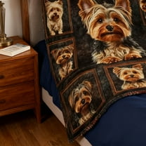 Toycle Yorkshire Terrier Flannel Blanket(Z,100%Polyester)
