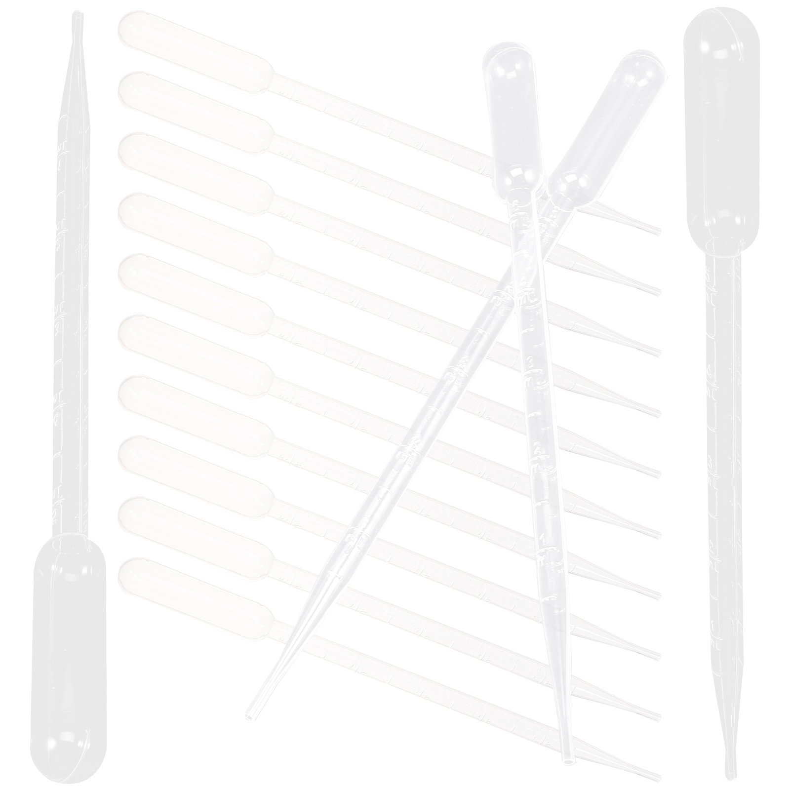 Supvox Clear Plastic Pipettes Calibrated Transparent Safe and Practical for Home Use 100Pcs